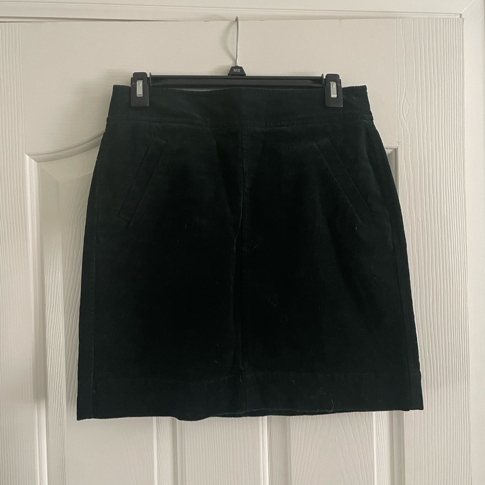 Ann Taylor Loft Deep green/blue corduroy mini skirt